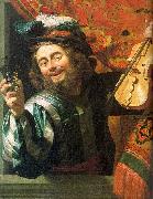 Gerrit van Honthorst The Merry Fiddler oil